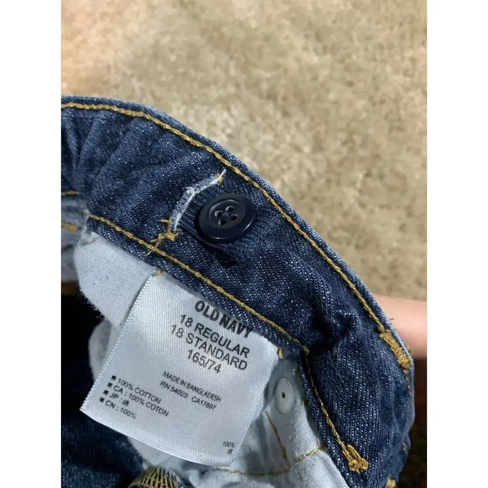 Old Navy Boys Skinny Size 18 Regular Medium Wash Denim Jeans -249